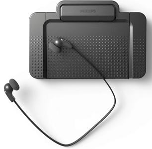 Image of Philips SpeechExec Pro Transcription Set Foot Pedal and Headphones