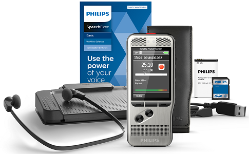 Image of Philips Pocket Memo 6700 Transcription Set with SpeechExec Software In the Box