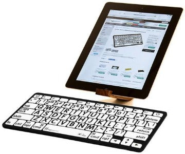 Image of White Apple Large-Print Bluetooth Mini Keyboard