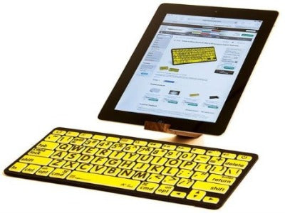 Image of Yellow Apple Large-Print Bluetooth Mini Keyboard
