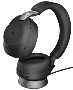 Image of Jabra Evolve2 85 Charging Stand with headset