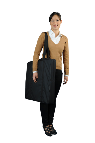 Image of a women carrying the Tote bag for Omnipanel
