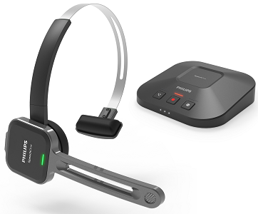 Image of Philips SpeechOne Wireless Dictation Headset with Docking Station