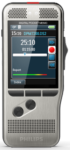Image of Philips Pocket Memo 7000 with SpeechExec Software