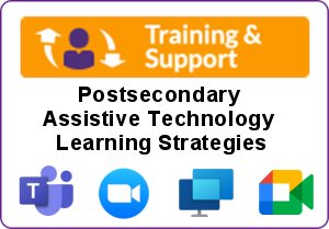 VocaLinks Postsecondary Assistive Technology Learning Strategies - Directed Learning & Support Program graphic